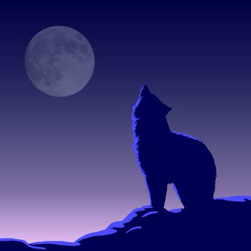 il lupo e la luna