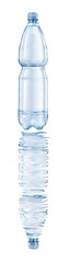 bottle of water with reflection