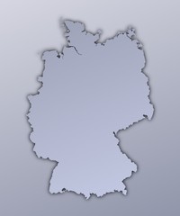 Germany map filled with metallic gradient