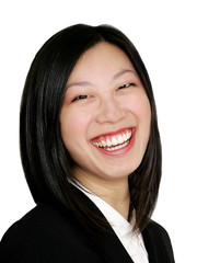 asian business woman smiling