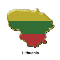Obraz premium Lithuania metal pin badge
