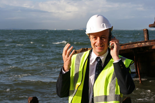 Insurance assessor on the job