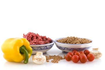 pastry with meat and vegetables