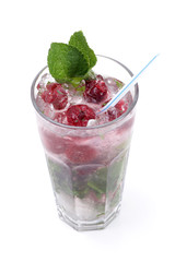 Cocktail with strawberry