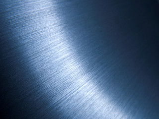Futuristic brushed blue aluminum surface - obrazy, fototapety, plakaty
