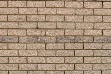The patterns created by the bricks in a facebrick wall