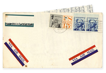 Vintage USA Airmail Envelope