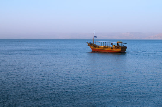 Boat on The sea of Galilee