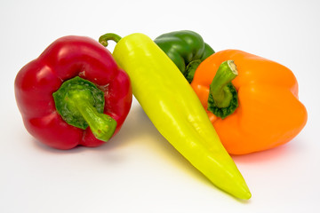 pepper on white background