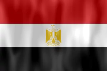 Foto auf Acrylglas drapeau egypte égypte egypt flag © DomLortha