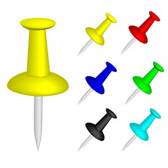 colored tack vector illustration
