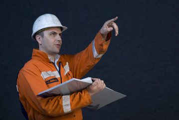 Engineer giving orders