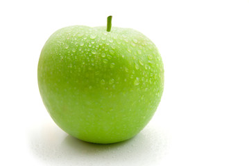 wet green apple