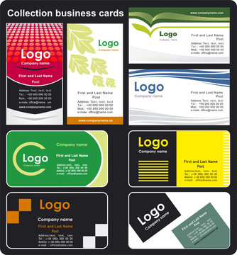 Collection business cards templates 3