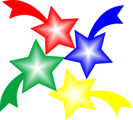 Obraz premium Stars with tails