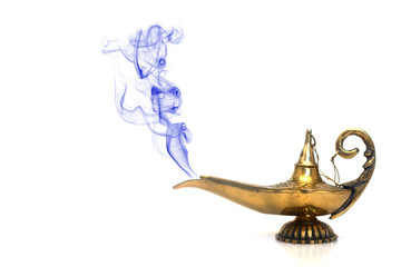 Obraz premium Smoking Genie Lamp