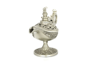 Fototapeta na wymiar silver oriental teapot