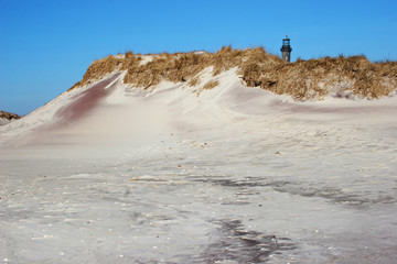 Sand Dune and the Fire Island Light House