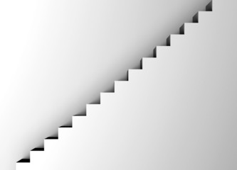white staircase - minimalism
