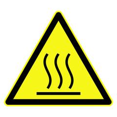 schild heisse oberflaeche
