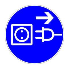 schild stecker ziehen
