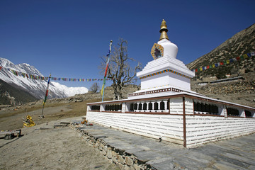 Buddist monastery, annapurna, nepal