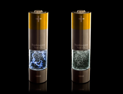 Hydrogen fuel cell AA (LR6) batteries with & without electrical