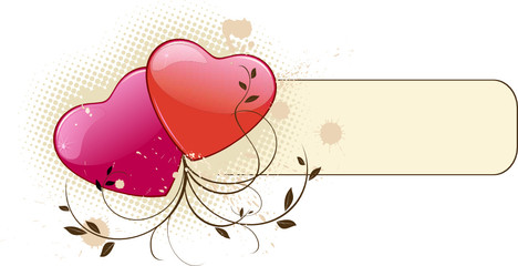 Valentines grunge banner