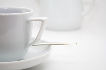 Cup of tea and teapot