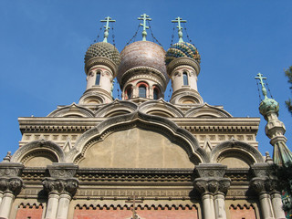 Fototapeta na wymiar Rosyjski Kościół Prawosławny w San Remo