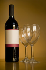 blank wine bottle