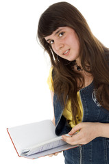 Obraz premium girl with exercise book