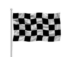 illustration of black and white checkered flag