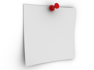 weißer notiz zettel