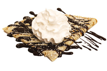 crêpe à la crème fouettée