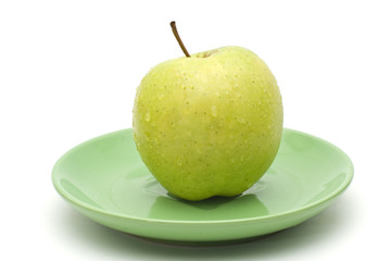 apple on plate