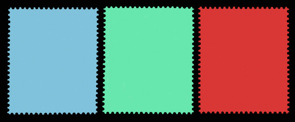 Colorful Blank Postage Stamps