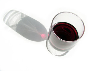 Red wine in wine glass