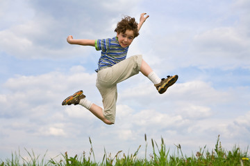 Boy jumping