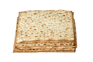 matzo. jewish passover bread isolated on white