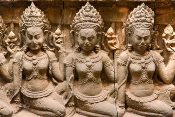 Apsara, Angkor Thom.  cambodia.