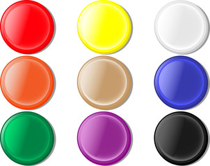 Vector illustration of round buttons