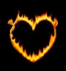 heart shape fire