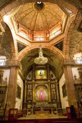 Orange brick dome Golden Altar Parroquia Archangel Church San Mi