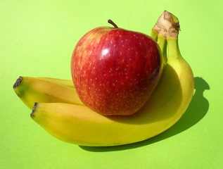 Apfel und Banane