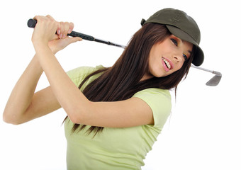 woman and golf