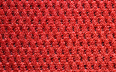 red upholster material close-up