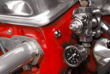 mechanical vehicle compressor valve close-up