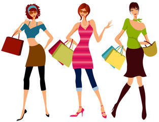 shopping girls