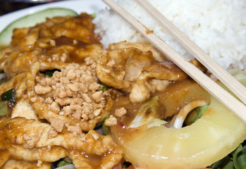 vietnamese food ga sate chicken
